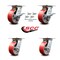 Service Caster 5 Inch Poly on Cast Iron Caster Set with Roller Bearing 4 Swivel Lock 2 Brake SCC-35S520-PUR-RS-SLB-BSL-2-BSL-2 - alternate 5